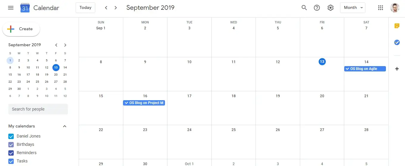 Google calendar