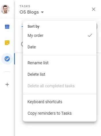 Reorder Tasks